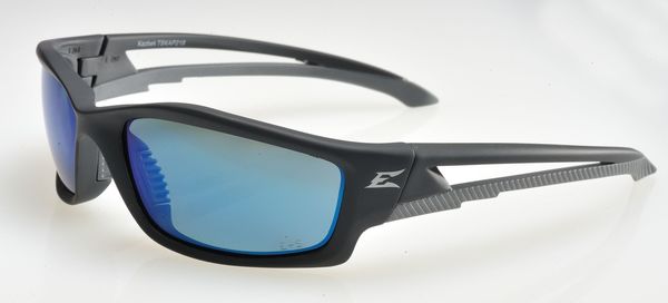 Polarized Safety Glasses, Wraparound Aqua Precision Blue Mirror Polycarbonate Lens