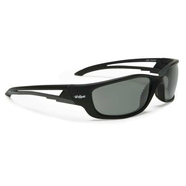 Polarized Safety Glasses, Wraparound Smoke Polycarbonate Lens, Scratch-Resistant