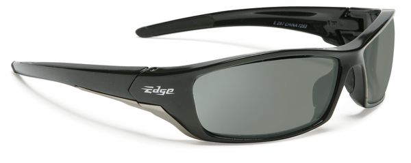 Safety Glasses, Wraparound Smoke Polycarbonate Lens, Scratch-Resistant