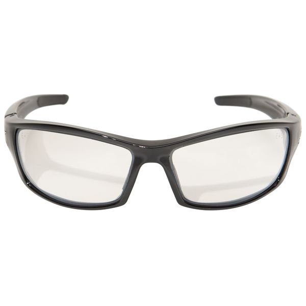 Safety Glasses, Wraparound Gray Polycarbonate Lens, Scratch-Resistant