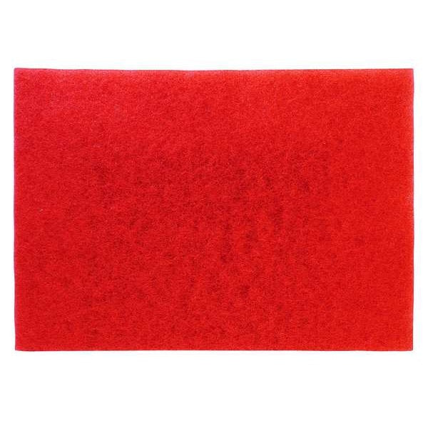 Buffing Pad, 28 In x 14 In, Red, PK10