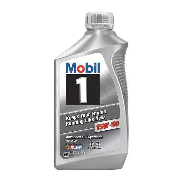 Engine Oil, 15W-50, Synthetic, Mobil 1, 1 Qt.