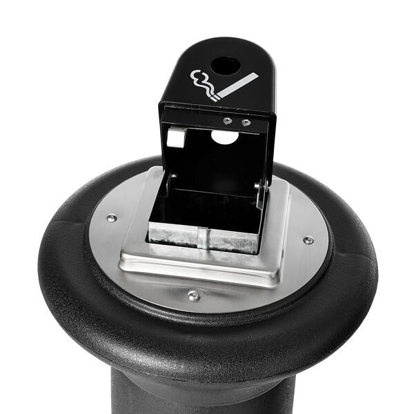 Cigarette Receptacle, 1 gal., Black