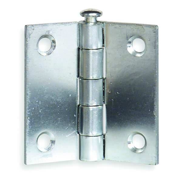 2 in W x 2 in H zinc plated Door and Butt Hinge