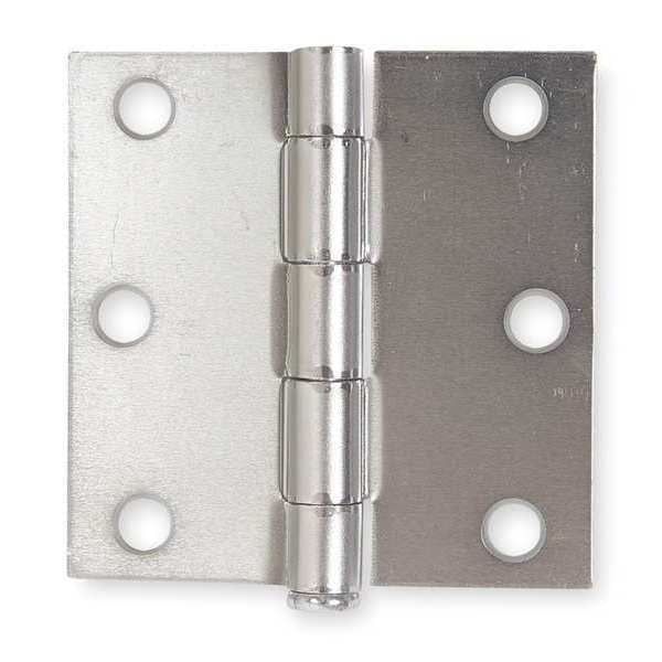 3 in W x 3 in H zinc plated Door and Butt Hinge