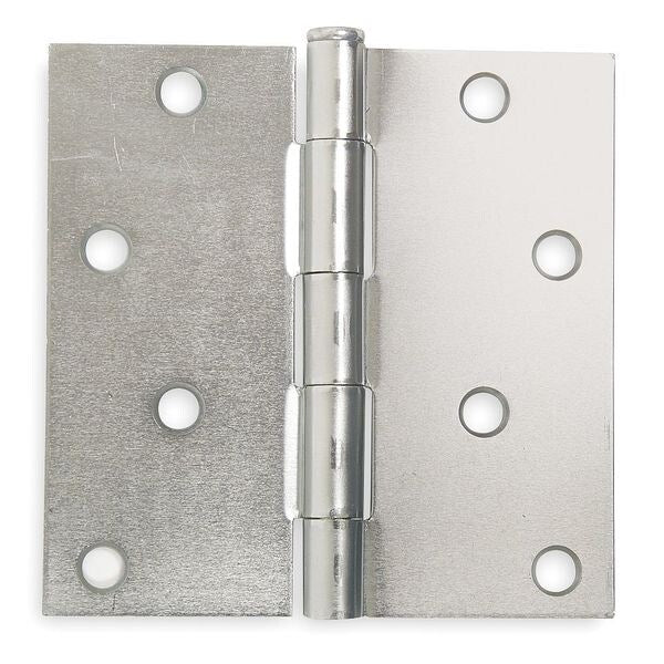 4 in W x 4 in H zinc plated Door and Butt Hinge