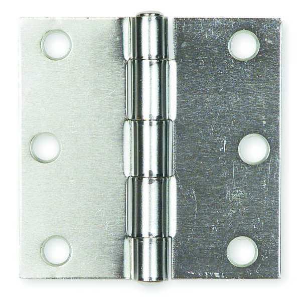 3 in W x 3 in H zinc plated Door and Butt Hinge