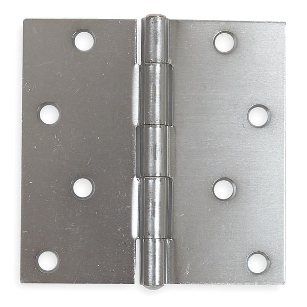 4 in W x 4 in H zinc plated Door and Butt Hinge