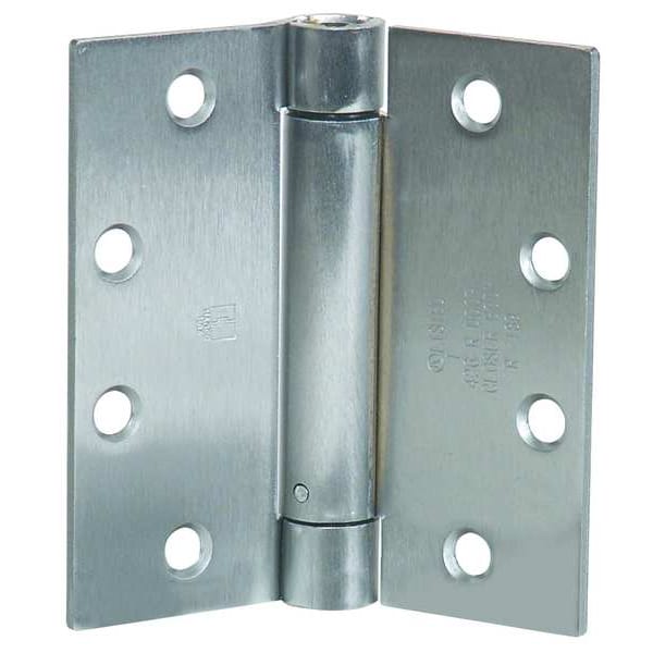 2 in W x 4 1/2 in H Satin Chrome Spring Hinge