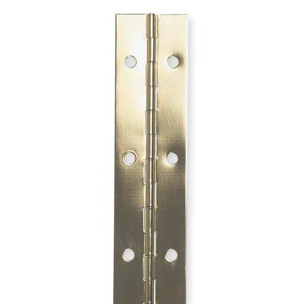3/4 in W x 72 in H Bright Brass Continuous Hinge