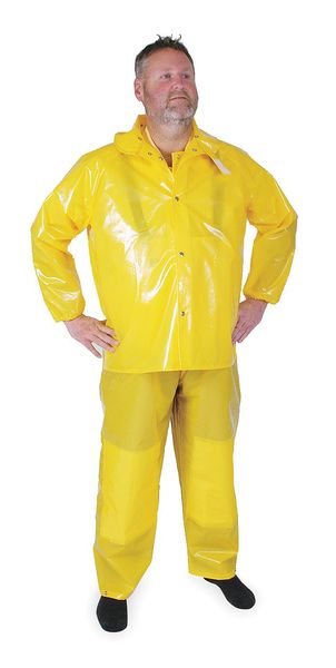 Rain Jacket w/ Detachable Hood, Yellow, M