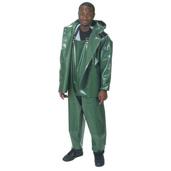 Rain Jacket with Detachable Hood, Green, M