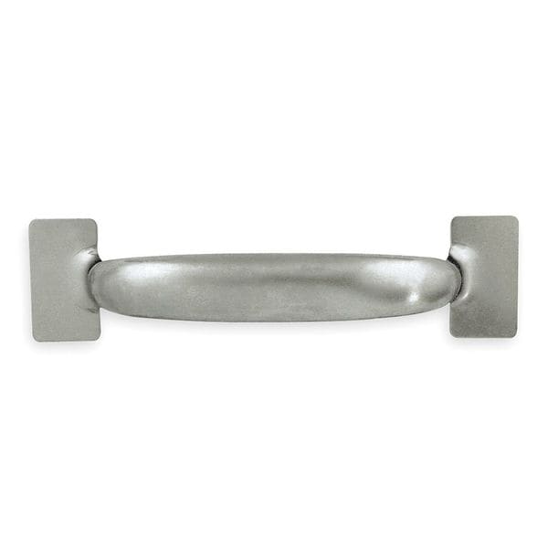 Pull Handle, Steel, Silver, 6-1/2 In, Natural, Weld-On