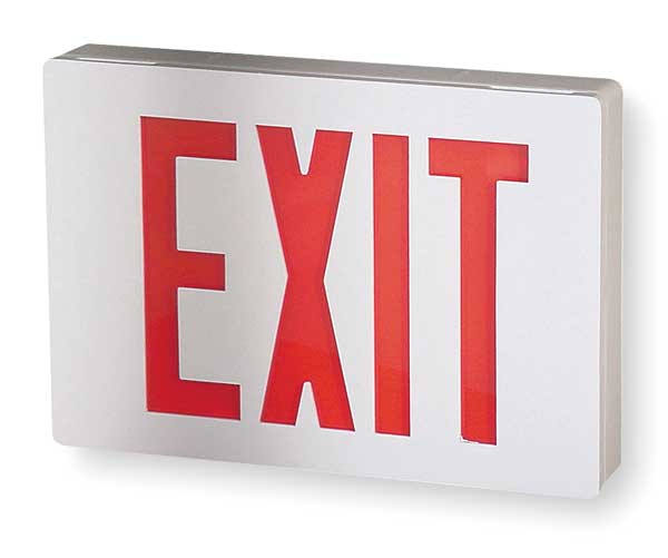 Ext Sgn, Alum, Wht, 11 3/8in, 2W