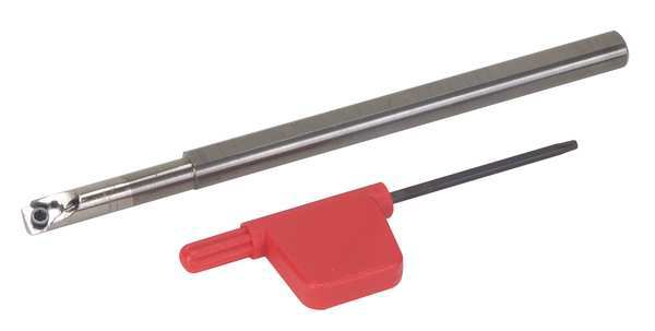 Indexable Thread Turning Tool Holder, 5 in L, Carbide, Triangular Insert Shape