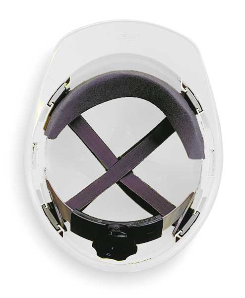 Front Brim Hard Hat, V-Gard 500, Vented, Type 1, Class C, Fas-Trac Ratchet Suspension, White