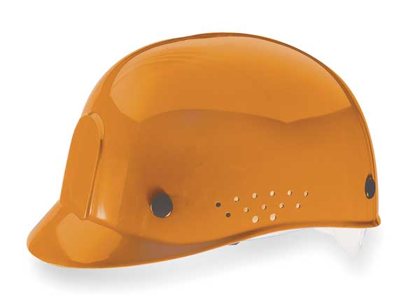 Bump Cap, Front Brim, Perforated Sides, Pinlock Suspension, 6 1/2 to 8, Orange