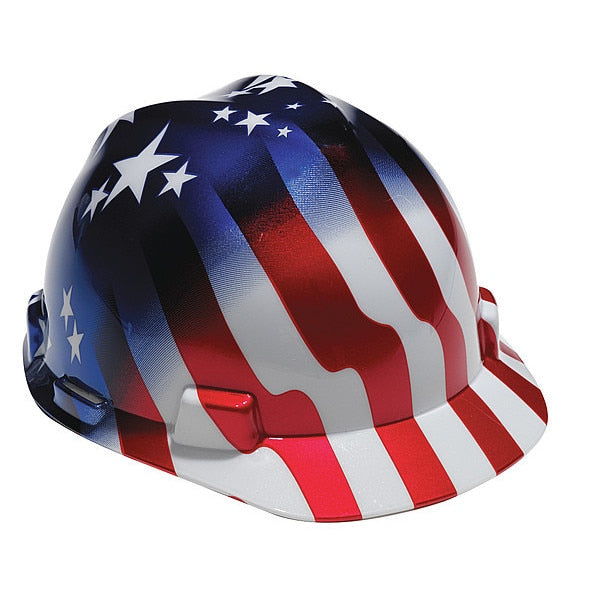 Front Brim Hard Hat, Type 1, Class E, Ratchet (4-Point), Red