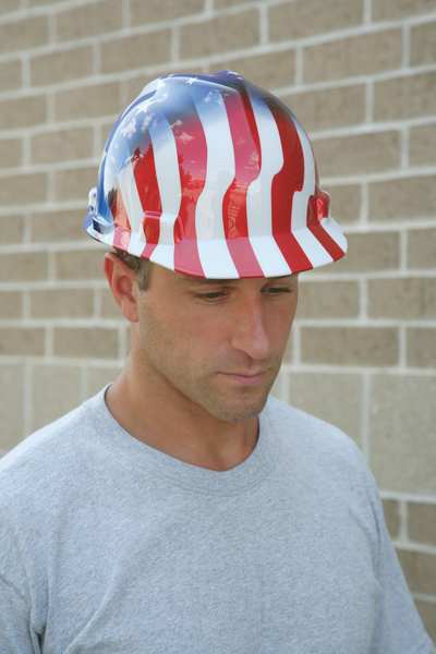 Front Brim Hard Hat, Type 1, Class E, Ratchet (4-Point), Red