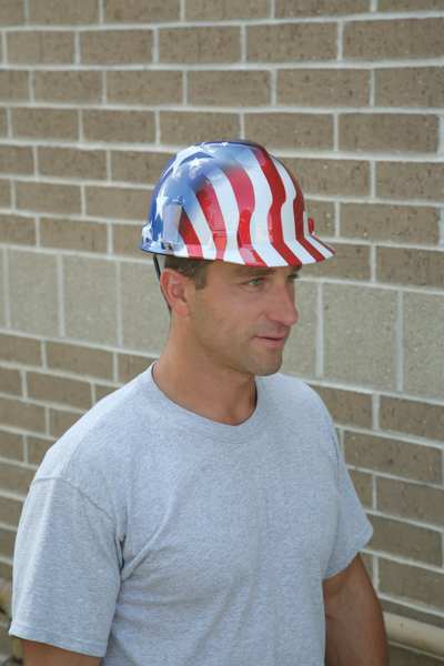 Front Brim Hard Hat, Type 1, Class E, Ratchet (4-Point), Red