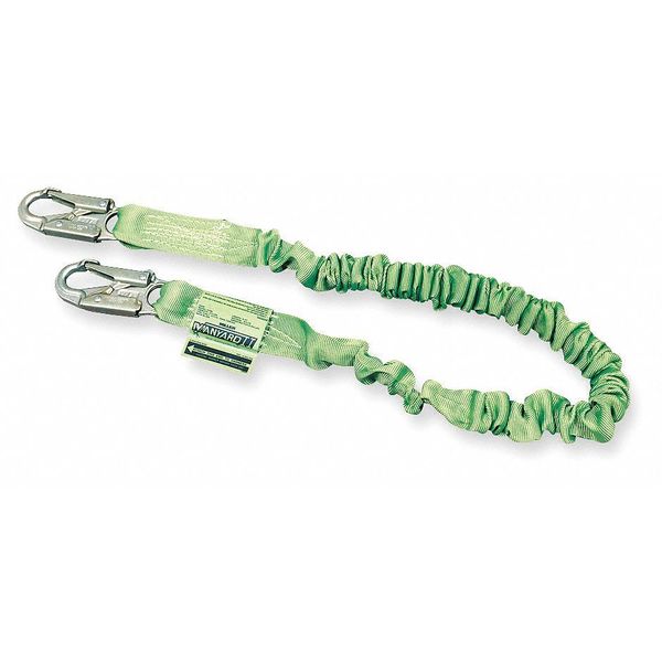 Shock Absorbing Lanyard, 6 ft., 310 lb. Weight Capacity, Green