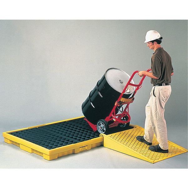 Spill Pallet Ramp, Yellow, 1500 lb.