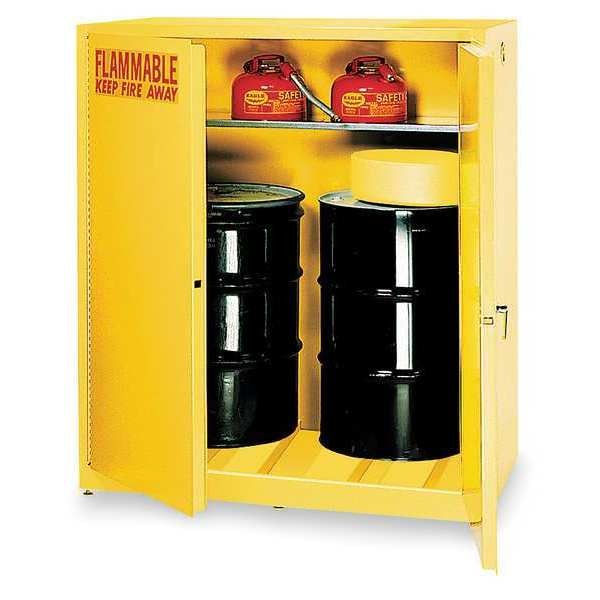 Flammable Cabinet, Vertical, 110 Gal., YLW