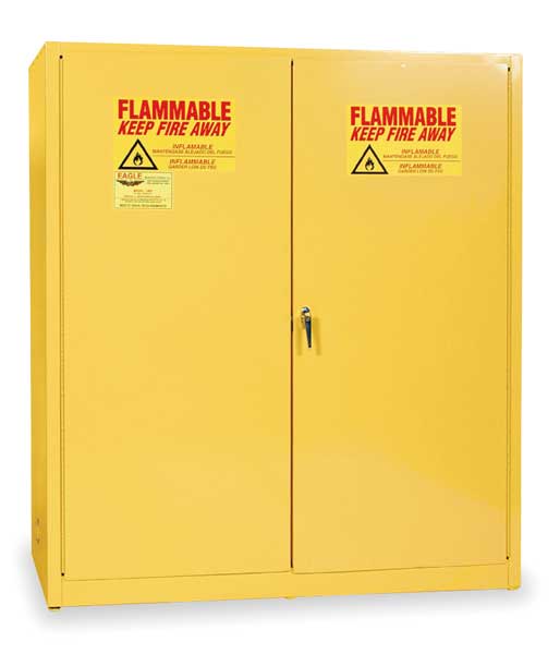 Flammable Cabinet, Vertical, 110 Gal., YLW