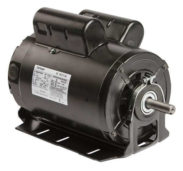 Capacitor-Start Belt Drive Motor, 2 HP, 56H Frame, 115/208-230V AC Voltage, 1,725 Nameplate RPM