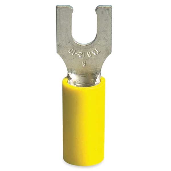 12-10 AWG Vinyl Locking Fork Terminal #6 Stud PK50