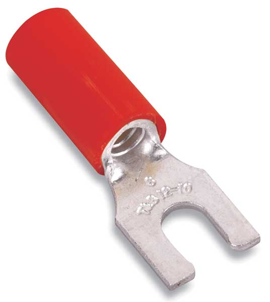 22-16 AWG Vinyl Locking Fork Terminal #6 Stud PK100