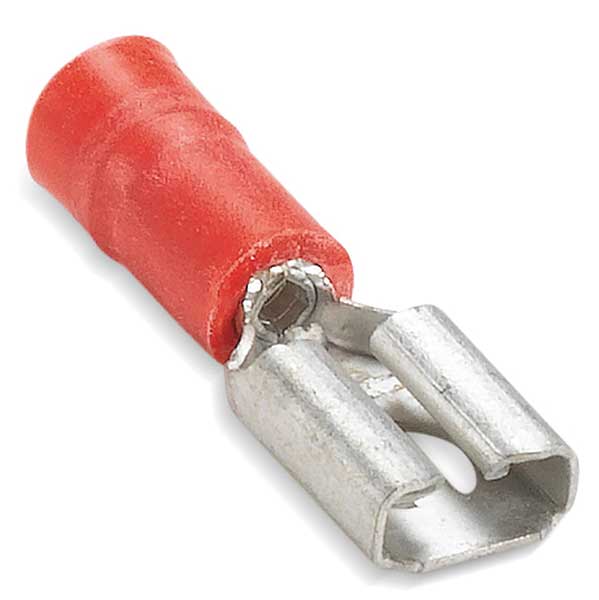 Female Disconnect, Red, 22-18AWG, PK100