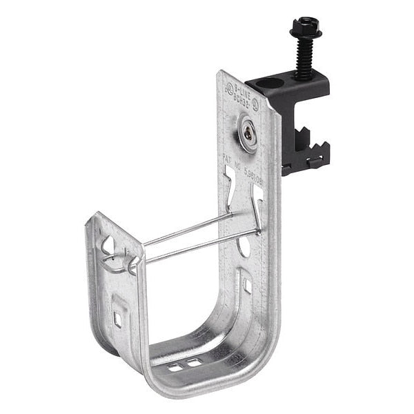 J-Hook, 1/8-1/2In Flange, 3/4In Max Cap