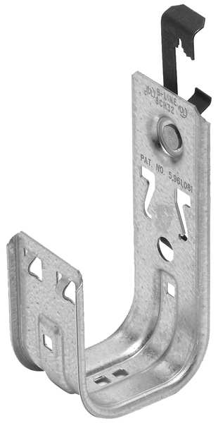 J-Hook, 3/8In Rod, 2In Max Cap