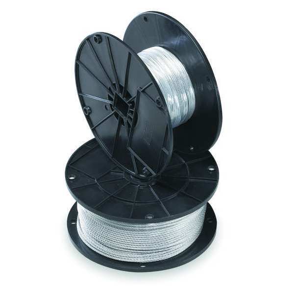 Wire Rope, 3/32 In Rope Diameter, 500Ft