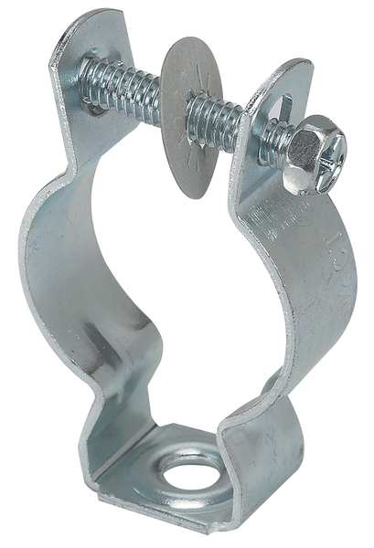 Conduit Clamp, Steel, Zinc Plated