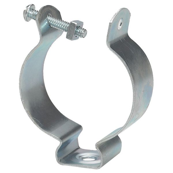 Conduit Clamp, Steel, Zinc Plated