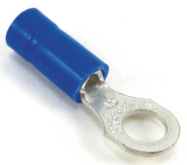 18-14 AWG Vinyl Ring Terminal #10 Stud PK100