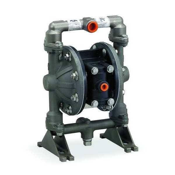 Double Diaphragm Pump, Stainless steel, Air Operated, PTFE, 12 GPM
