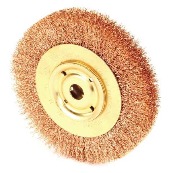 Crimped Wire Wheel Wire Brush, Arbor, 6
