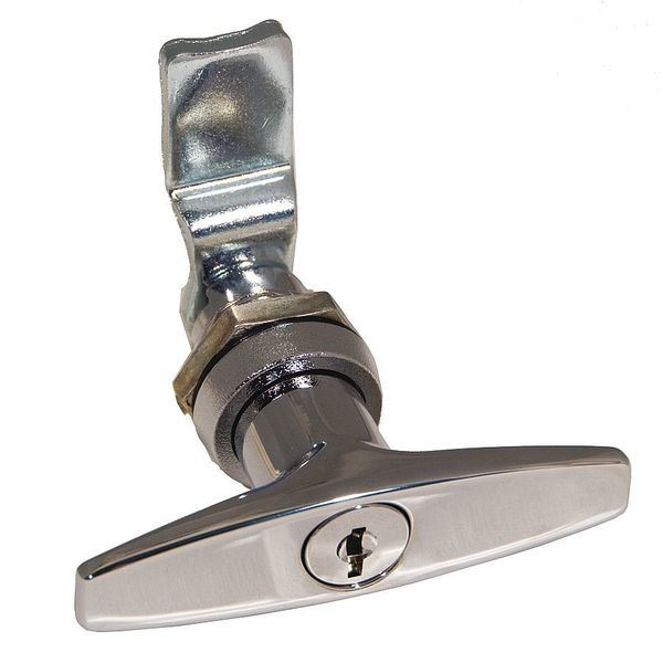 Cam Latch, Keyed, Polished Chrome