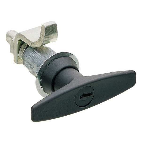 Compression Latch, Keyed, Blk Powder Coat