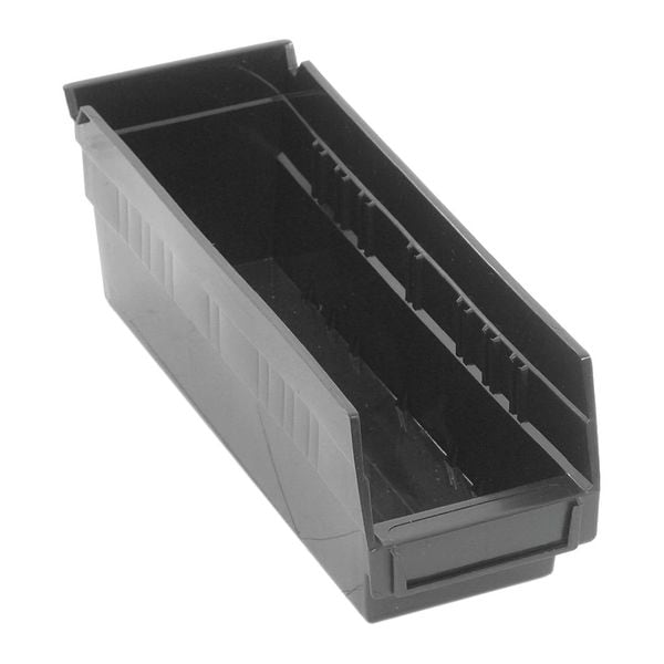 Shelf Storage Bin, Black, Carbon Filled Copolymer Polypropylene, 11 5/8 in L x 4 1/8 in W x 4 in H