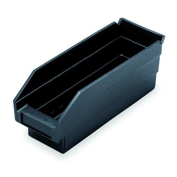 Shelf Storage Bin, Black, Carbon Filled Copolymer Polypropylene, 11 5/8 in L x 4 1/8 in W x 4 in H