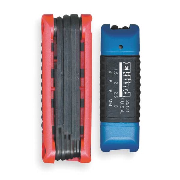 16 Piece Metric/SAE Fold-Up Hex Key Set, 25016
