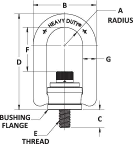Heavy Duty Hoist Ring, 4000 lb. WLL