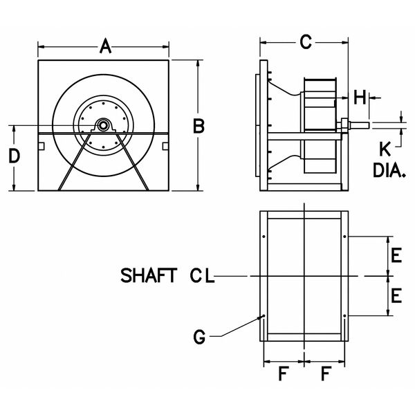 Plenum Fan, Whl Dia 24 1/2 In, w/ Dr Pkg