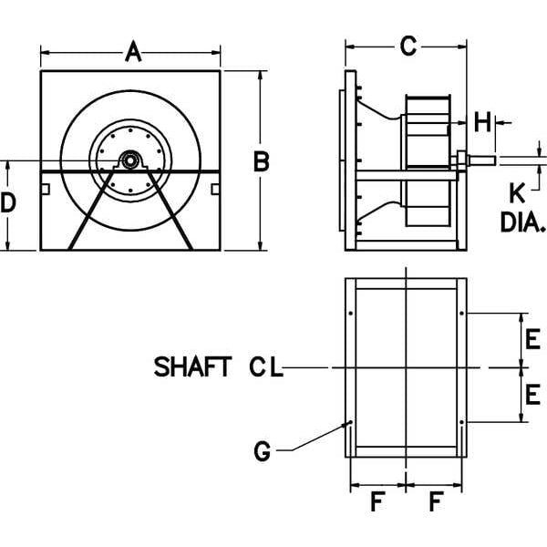 Plenum Fan, Whl Dia 24 1/2 In, w/ Dr Pkg