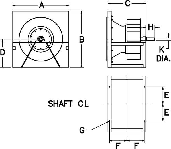 Plenum Fan, Whl Dia 27 3/8 In, w/ Dr Pkg