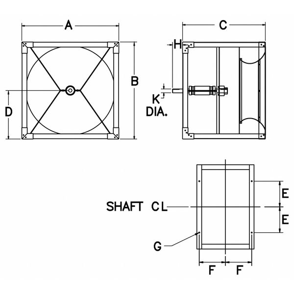 Plenum Fan, Whl Dia 15 1/2 In, w/ Dr Pkg